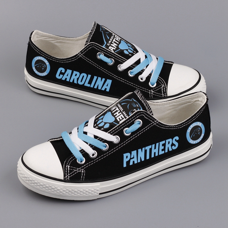 Women's Carolina Panthers Repeat Print Low Top Sneakers 001